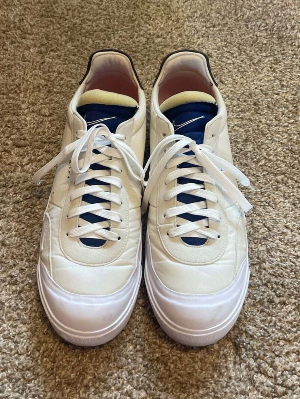 Nike N. 354 Drop-Type LX White Deep Royal Blue Sneakers Sz13